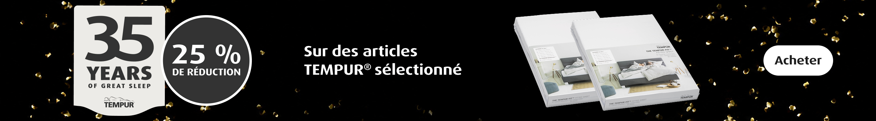 25 % de réduction sur une sélection de produits TEMPUR