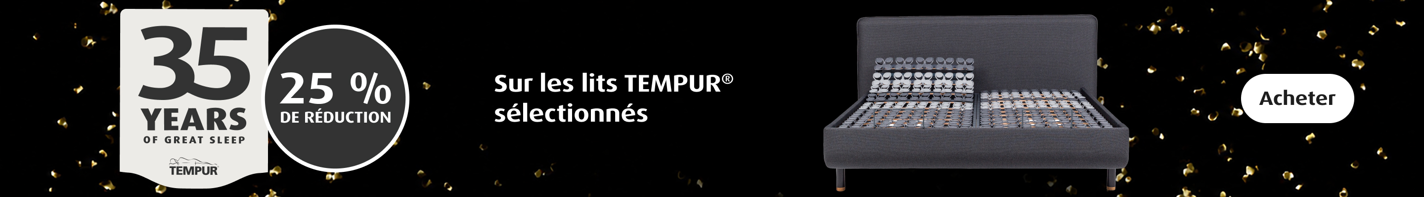 25 % de réduction sur une sélection de lits TEMPUR