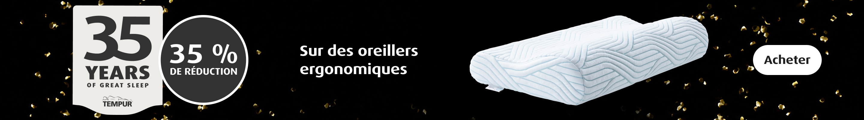 35 % de réduction sur les oreillers ergonomiques TEMPUR